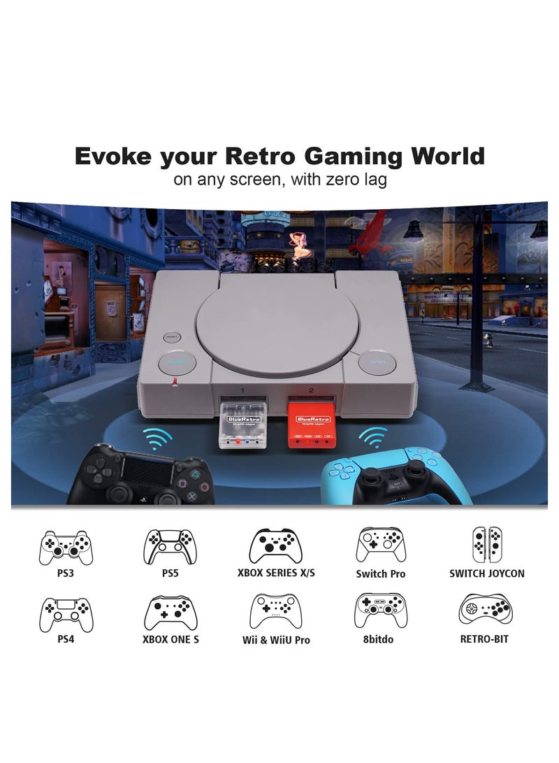 KASTWAVE Wireless Controller Adapter - Bluetooth Controller Adapter for PS1/PS2 Console, Compatible with PS3/PS4/PS5, Xbox One S, Series X/S, Switch Pro, Converter Controller Adapter - Image 4