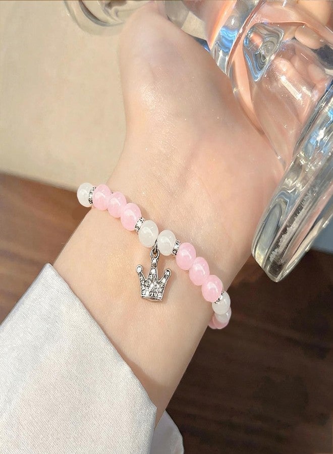 Waeceip 2Pcs Wicked Friendship Bracelets for 2 Crystal Beaded Bracelets for Best Friends Matching Bracelet Gifts for Sister Friend Besties Present Wicked Jewelry for Women Witch Crown Charm Bracelet - Image 4