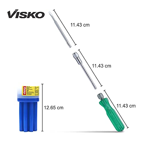 Visko Tools 111 8 Blades Combination Screw Driver Set with Tester (Blue and White, 9-Pieces) - Image 3