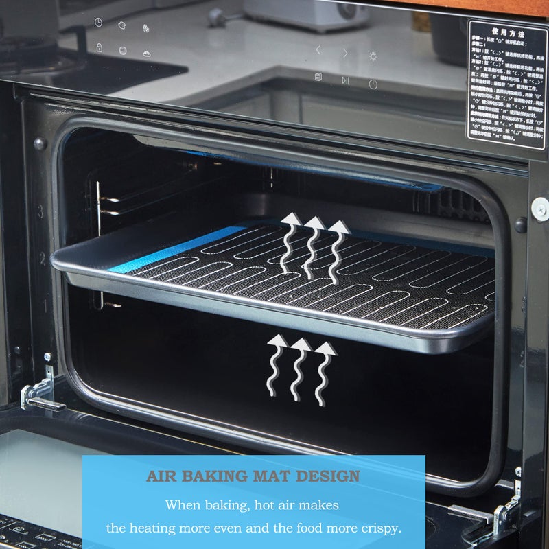 GUYDREMAT 2PCs GUY DREAM Perforated Silicone Baking Mat 11-4/5" x 15-3/4" - Eclair Mat for Baking - Steaming Mesh For Half Size Cooking Sheet - Non-Stick Reusable Oven Liner - Image 4