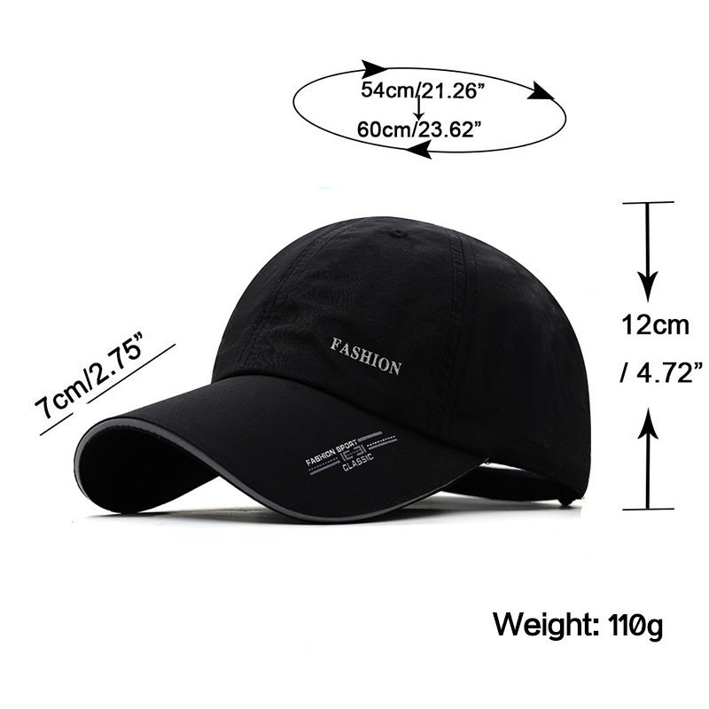 Baseball Cap Men Summer Reflective Strip Quick Dry Sun Hat - Image 2