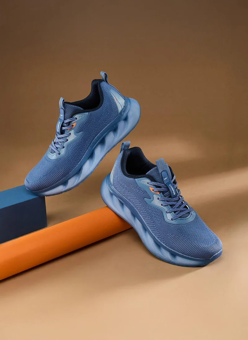 CAMPUS Men Plot Nitrofly Cushion Lace-Up Running Shoes-Blue