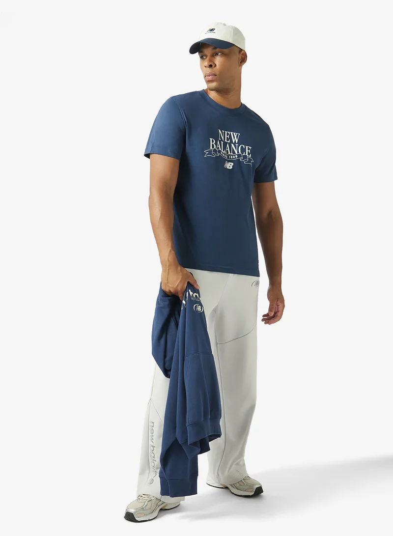 New Balance NB NAVY (NNY) Linear Ribbon Relaxed T-Shirt for Men | Best Price UAE