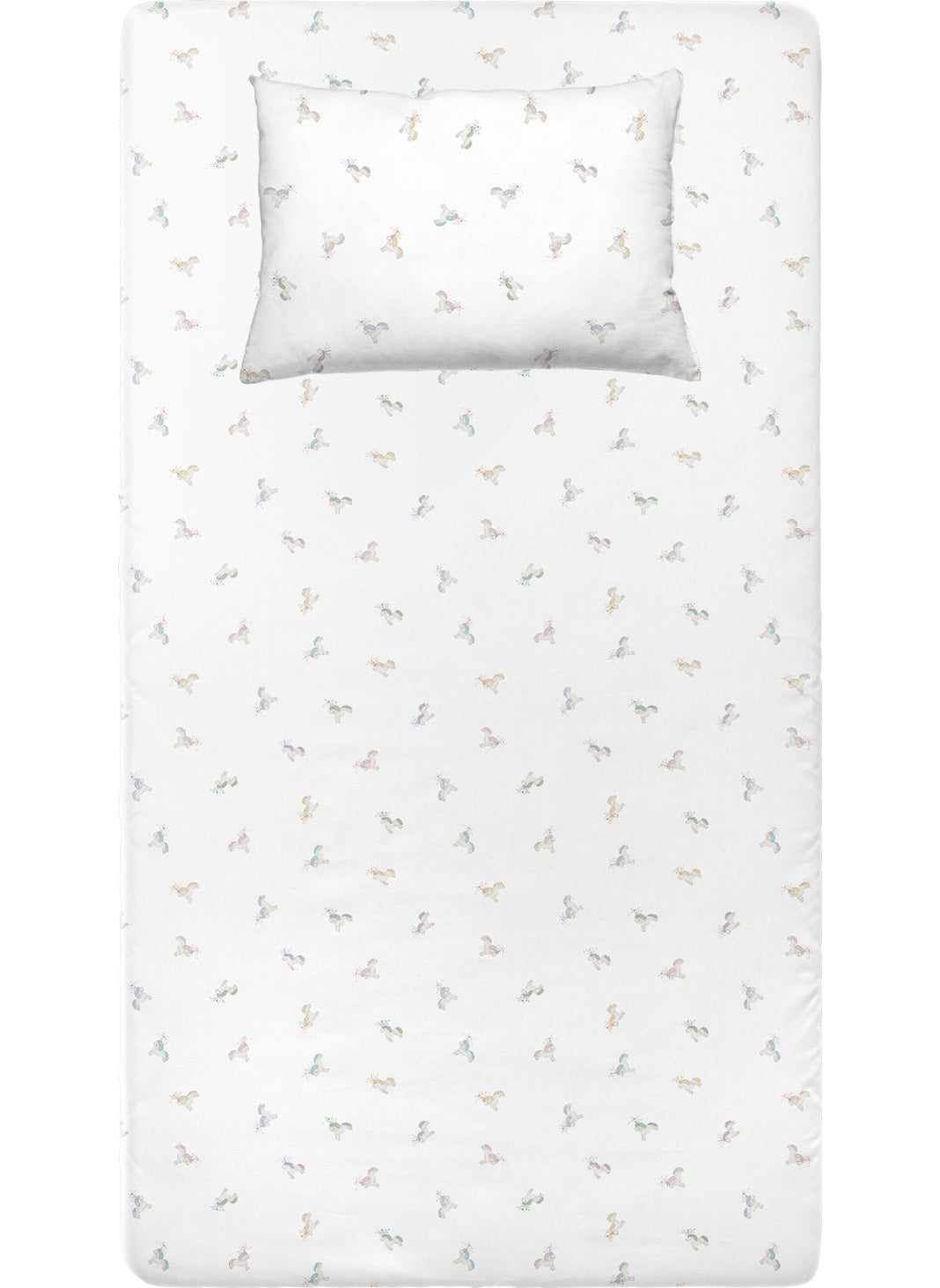 Casadora Baby Astra 100% Cotton Satin Fitted Sheet Set - 100X200 cm + 50X70 cm  - Image 4