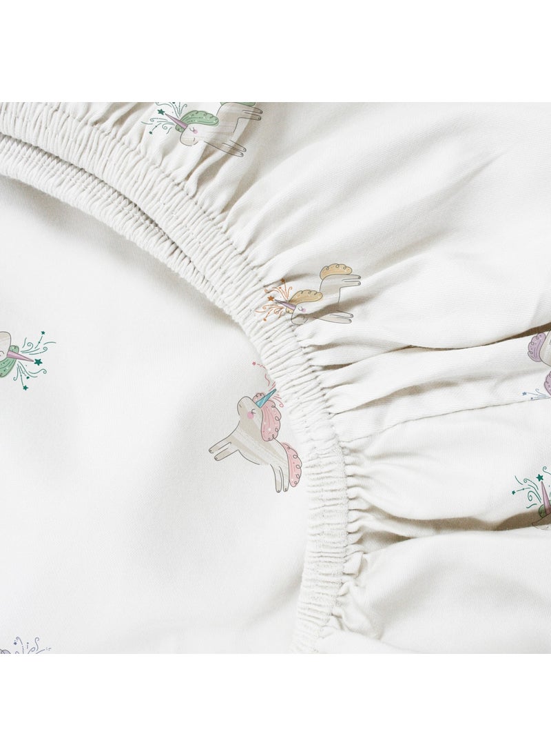 Casadora Baby - Astra 100% Cotton Satin Fitted Sheet Set - 100X200 cm + 50X70 cm - Image 1