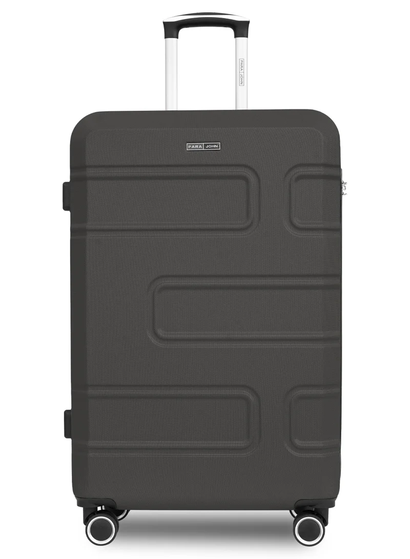 بارا جون UrbanShield 28-Inch Check-in Luggage – Lightweight ABS Hard Shell Suitcase with 360° Spinner Wheels & TSA Lock - Dark Grey