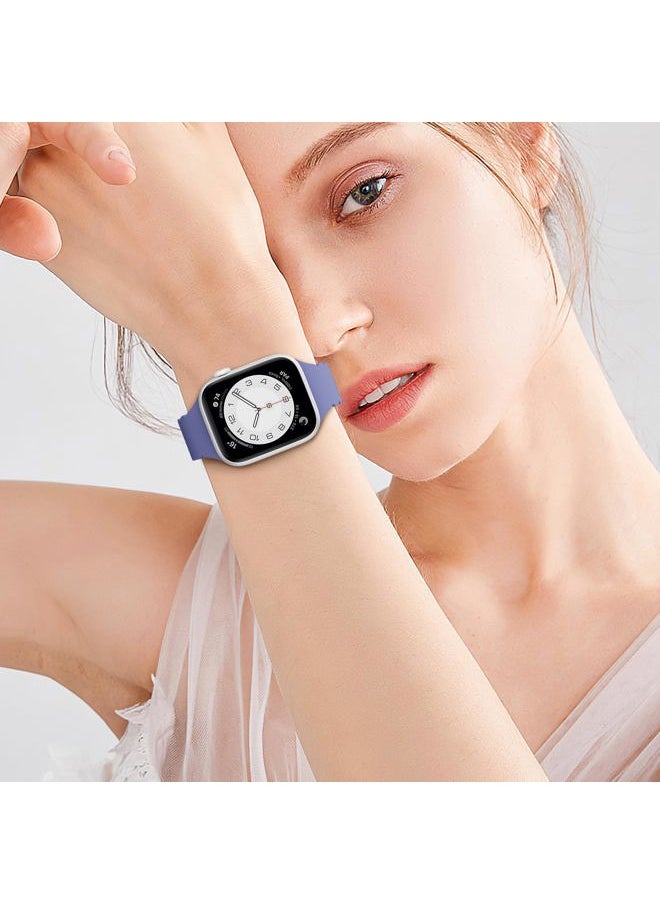 Sunnywoo - Lace Sport Silicone Band Compatible with Apple Watch 38mm 40mm 41mm 42mm 44mm 45mm 46mm 49mm for Women, Soft Wristband Waterproof Replacement for iWatch Series Ultra 10 9 8 SE 7 6 5 4 3 2 1 - Image 1