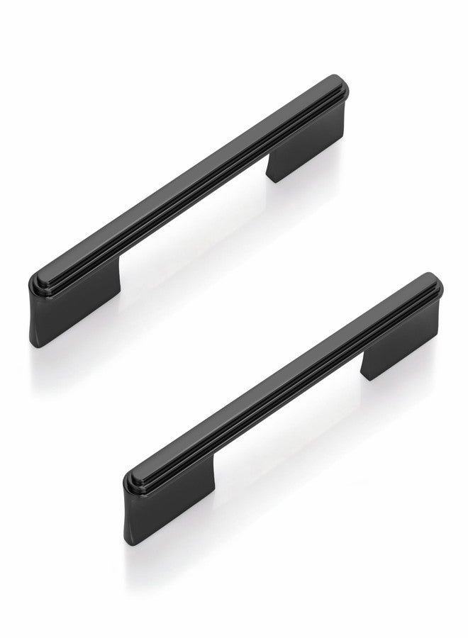 LAPO 4 Piece 8 Inch Drawer Handles for Kitchen, Window Drawer Pulls for Cabinet, Pooja Mandir & Wardrobe (Black-Glossy Finish, 8 Inch, Pack of 4) - Image 1