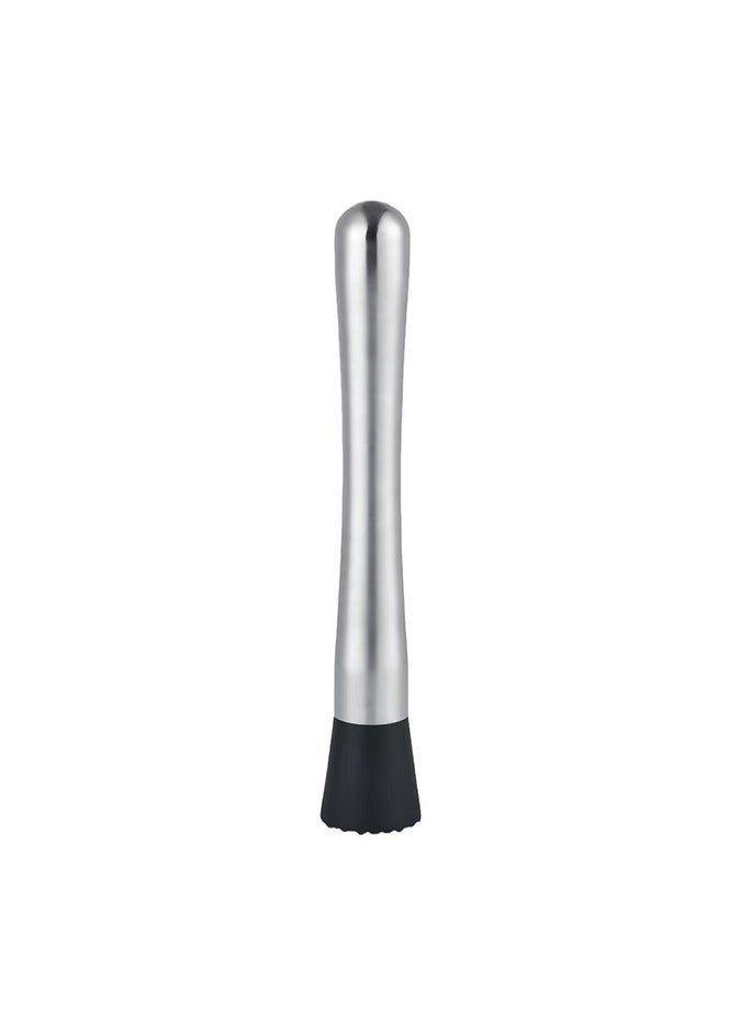 Stainless Steel Drink Muddler Silver/Black  - Image 1