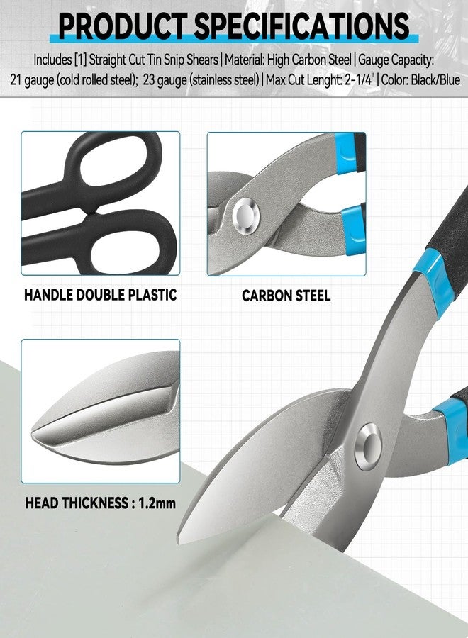 Auto Dynasty Heavy-Duty Cutting Shears Scissors 10" All-Purpose Tin Snips Utility Cutter with Grip, Industrial Gardening High Carbon Steel, Ideal for Sheet Metal - Stainless Steel, Copper, Aluminum - Image 5