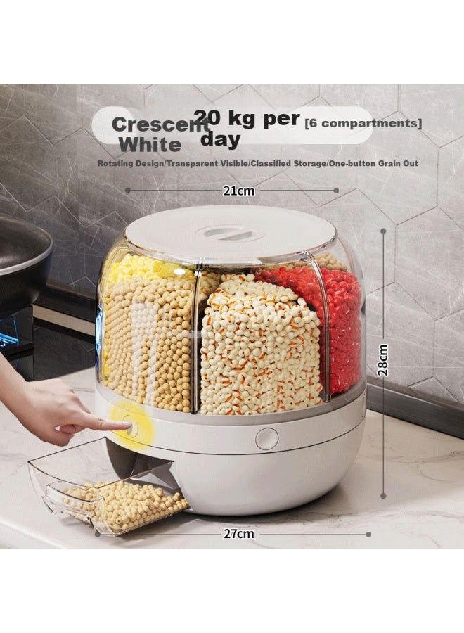 Pakchoice Rice Bucket Insect-proof Moisture-proof Rice Storage Box Rotating Press-type Rice Dispenser Large Capacity Compartmentalized Grain And Grain Storage Box - Image 1