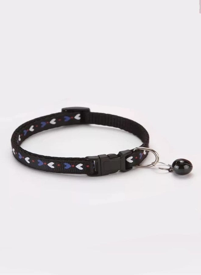 Litvibes Cat Collars Breakaway with Bell & Love Design,Kitten & Small Dogs Soft Adjustable,Safe,Solid & Protection for Cats & Puppies,Cute Kitty Neckband with Love Design - (Black) - Image 2