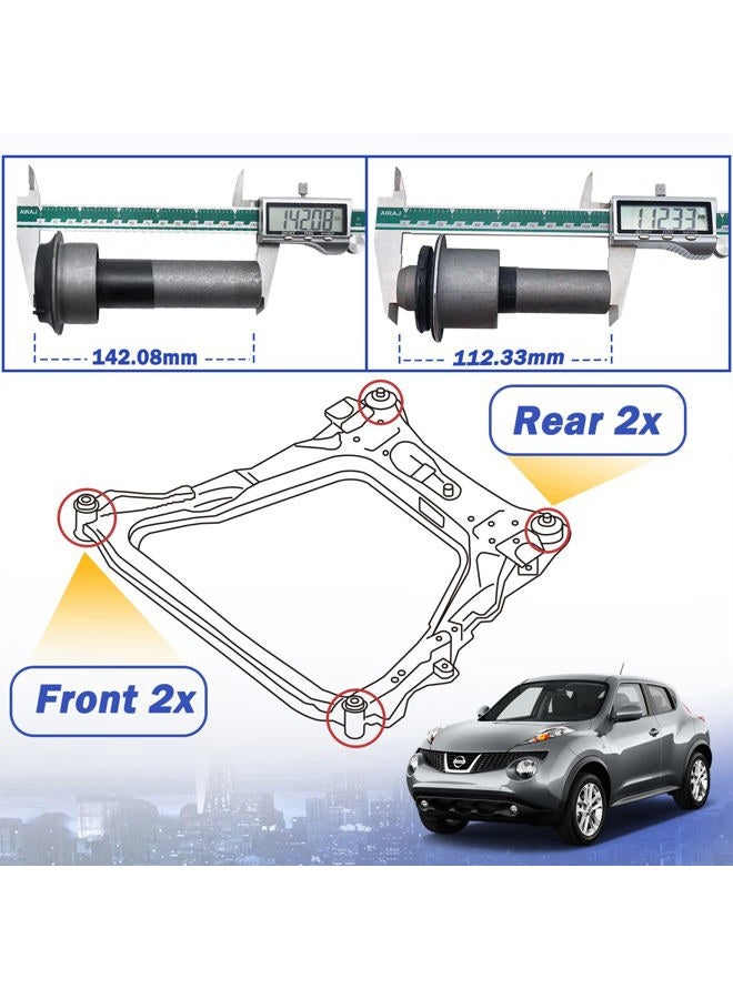 X4XZ Engine Cradle Front Subframe Crossmember Bushing for 2008-2015 Nissan Rogue, 2011-2015 Nissan Juke Leaf ZE0, 2007-2013 Nissan X-Trail T31 523-305 523-306 - Image 5