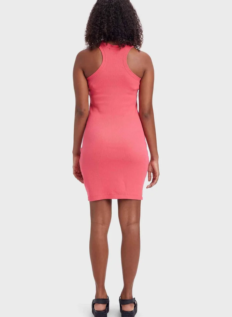 Calvin Klein Jeans Ribbed Logo Dress