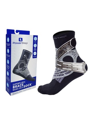 Powerstep Unisex's Dynamic Stability, Ankle Brace and Compression Sock, for Flexibility, Support and Injury Prevention, Black, Left Large - pzsku/Z6B0E5C5E59F8BE583B17Z/45/1747743979/9d957ac1-3713-4d20-9d43-f5fe8ba2c7d9