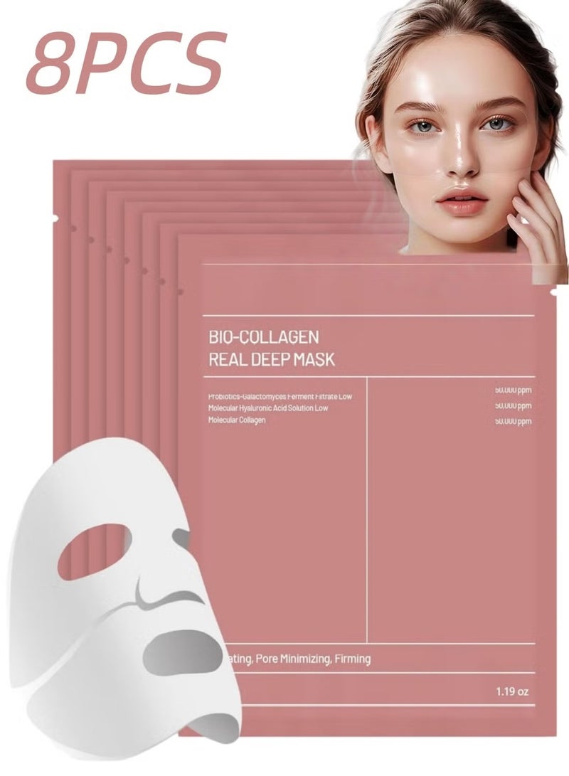 BIODANCE 8PCS Biodance Bio-Collagen Real Deep Mask, Hydrating Overnight Mask, Pore Minimizing, Elasticity Improvement,34g - Image 1