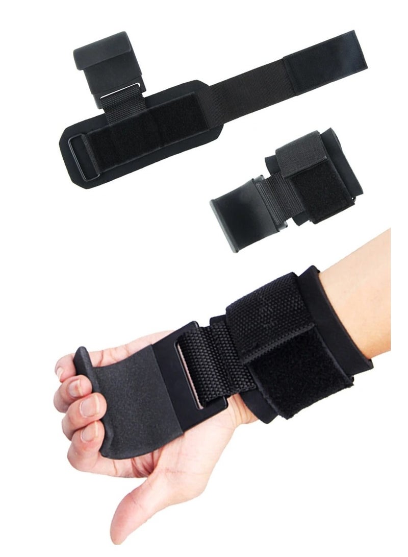 AROAQ Weight Lifting Training Grips Straps, Weight Lifting Hooks Grips With Wrist Wraps, Gym Reapers Lifting Wrist Straps For Weightlifting, Bodybuilding, Strength Training and Deadlifts, (Blue Hooks) - Image 4