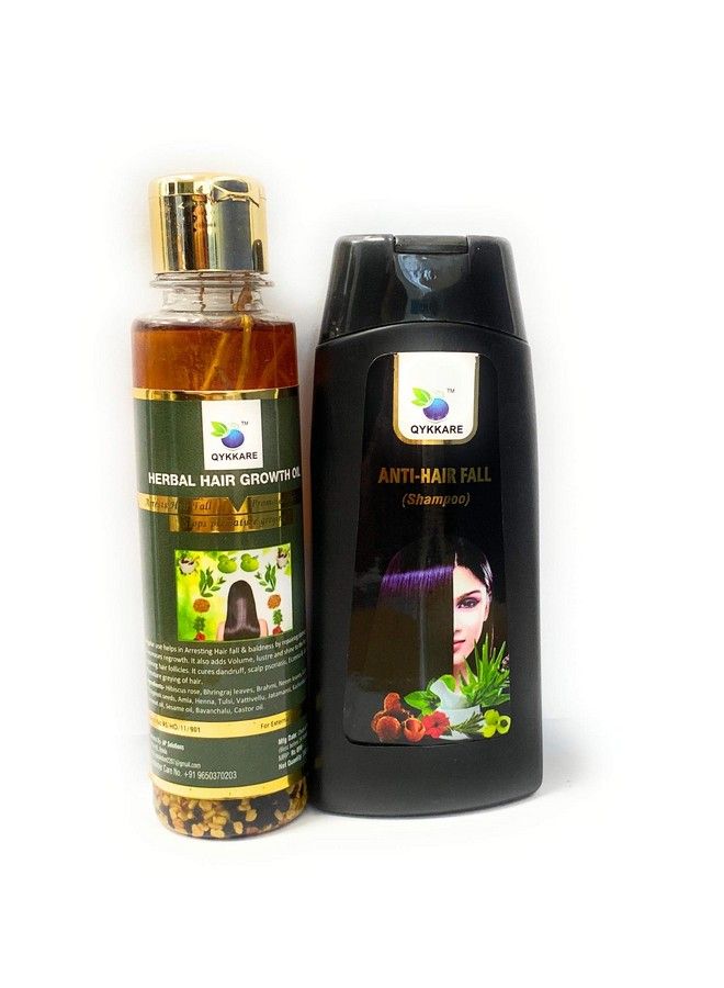 QYKKARE Hair Care Set Hair Oil & Shampoo (200 Gm X2) = 400 Gm - Image 2