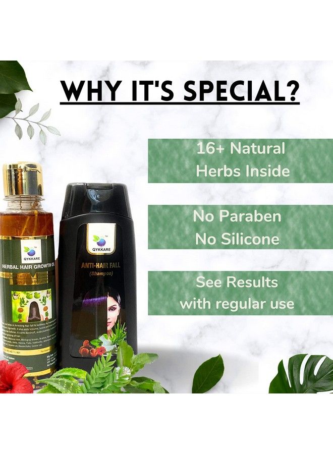 QYKKARE Hair Care Set Hair Oil & Shampoo (200 Gm X2) = 400 Gm - Image 4