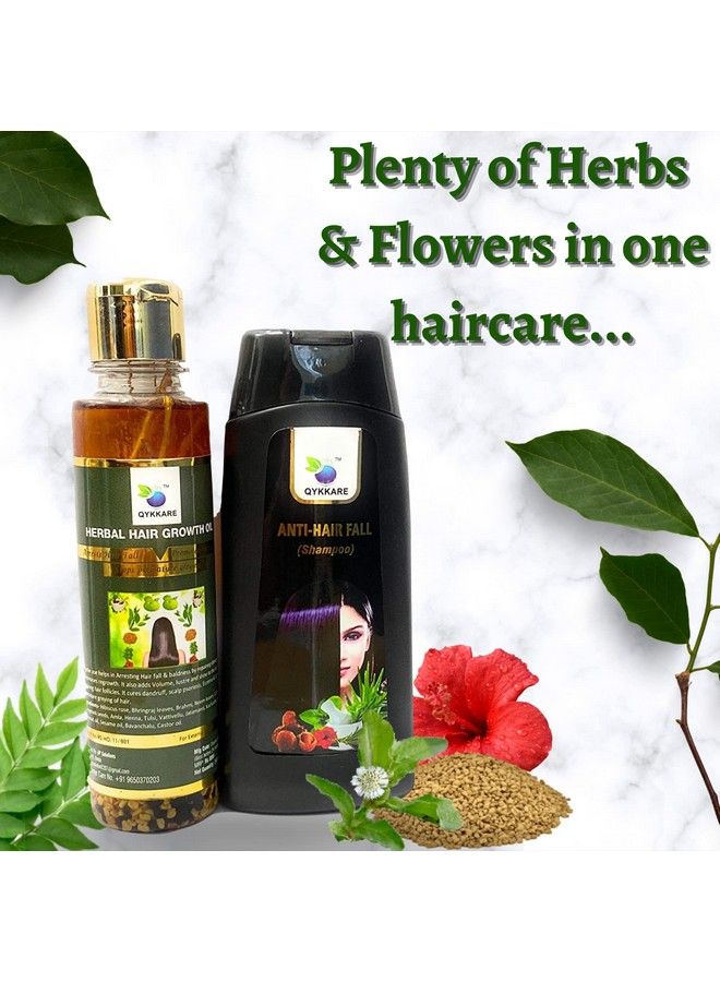 QYKKARE Hair Care Set Hair Oil & Shampoo (200 Gm X2) = 400 Gm - Image 3