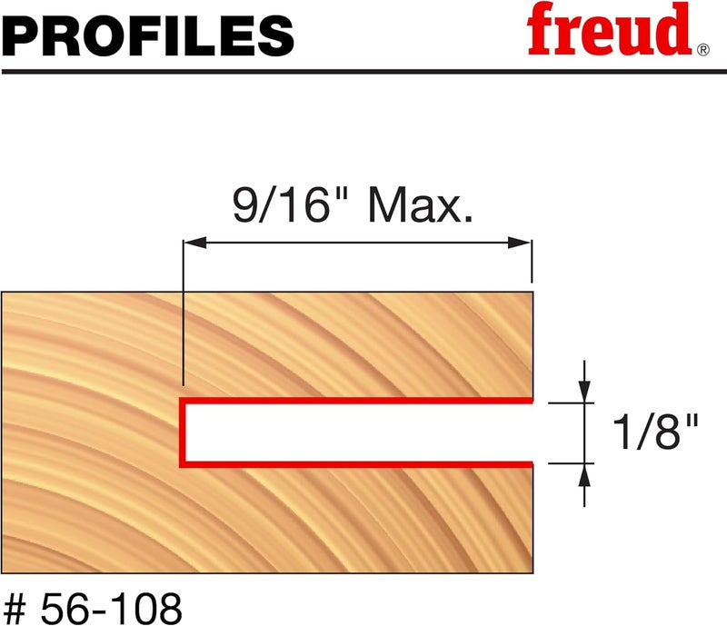 freud 56-108: 9/16" depth x 1/8" Slot Three Wing Slotting Cutter - Image 2
