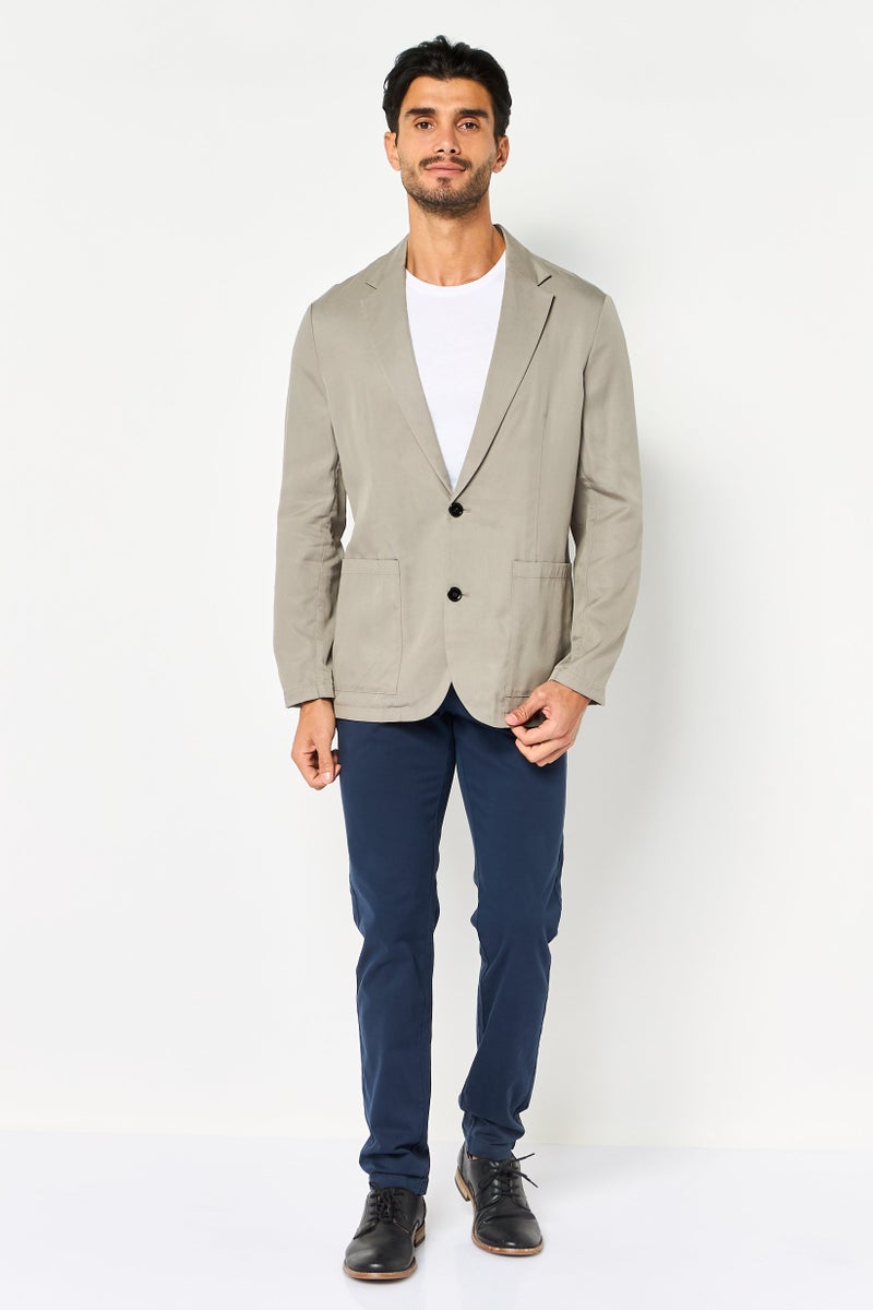 SELECTED Men Regular Fit Solid Long Sleeve Casual Blazer, Grey - Image 2