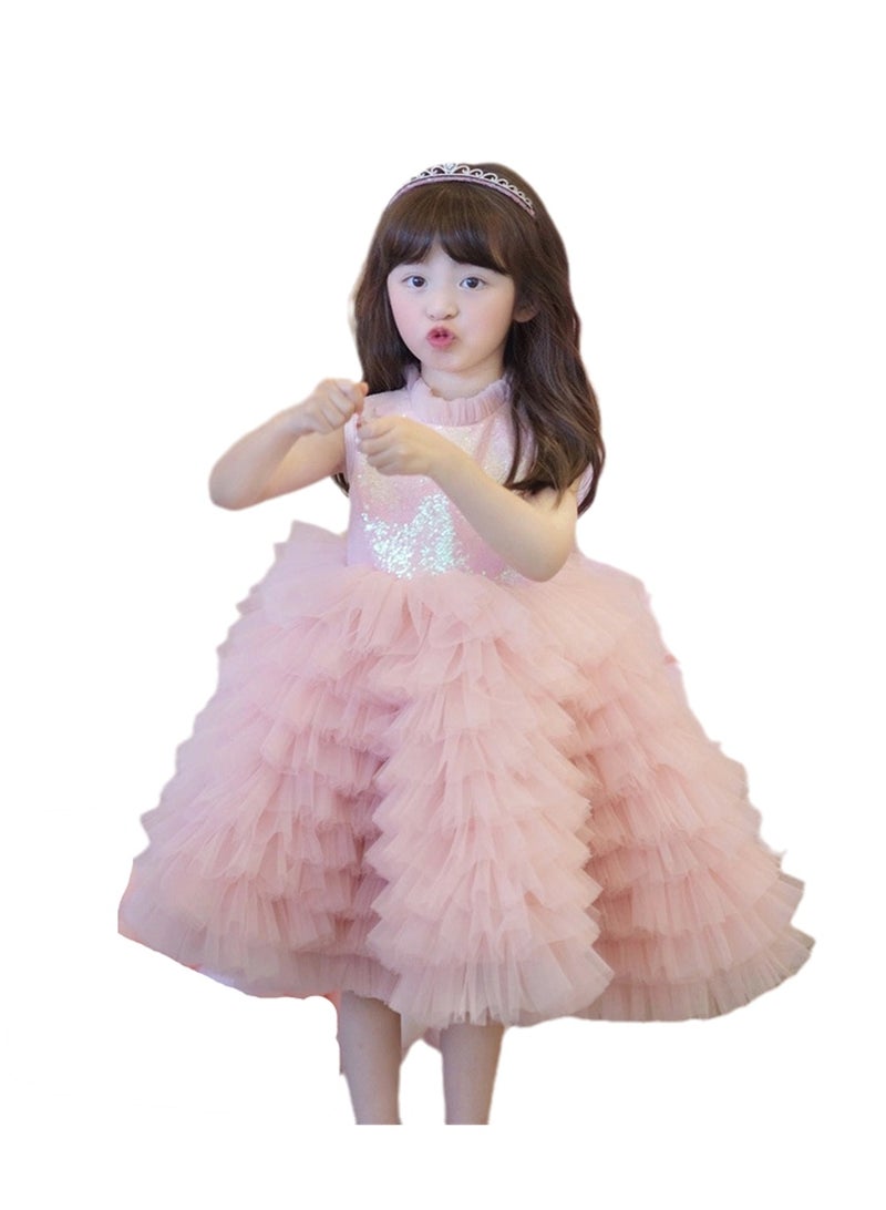 Children's dress new princess dress evening dress little girl performance piano catwalk dress Costumes - Image 1