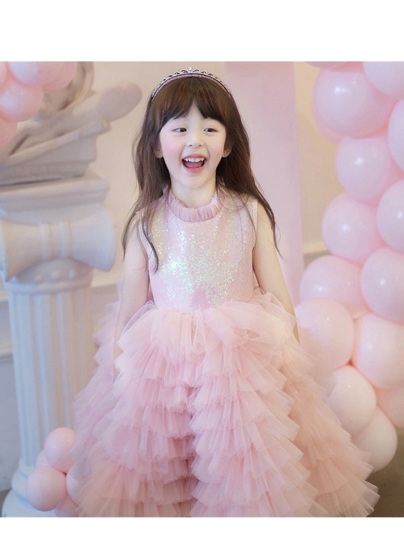 Children's dress new princess dress evening dress little girl performance piano catwalk dress Costumes - Image 5