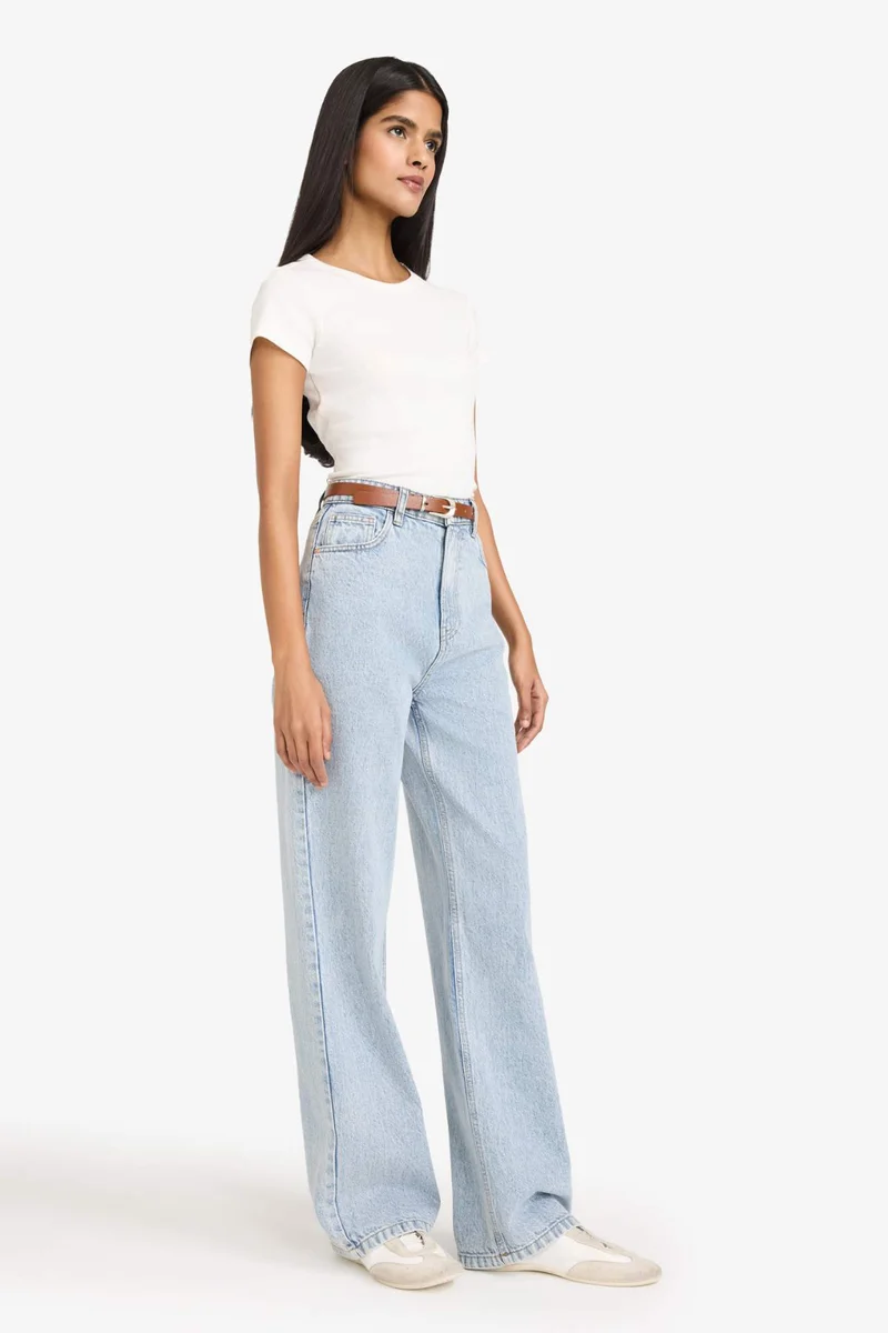 DeFacto Straight Wide Leg High Waist Jeans