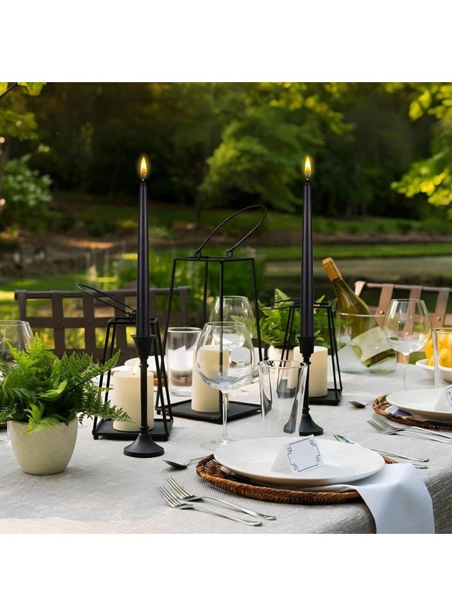Mega Candles 12 pcs Unscented Black Taper Candles, Hand Poured Wax Candle 10 Inch x 7/8 Inch, Home Décor, Wedding Receptions, Centerpieces, Birthdays, Celebrations, Romantic Dinners, Candle Holders - Image 3