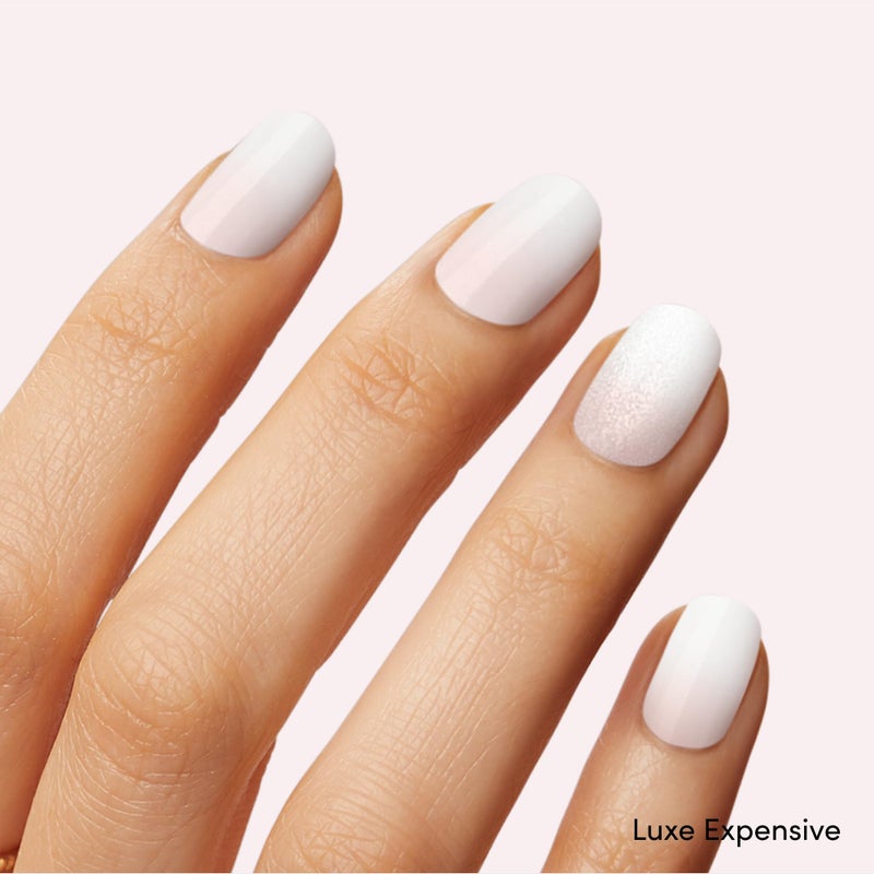 Dashing Diva Glaze Nail Strip Duo - Cloud Nine Collection - Luxe Expensive & In The Buff - Long Lasting, Chip Resistant, Semi-Cured Gel Nail Strips - Contains 2 Colors - Image 2