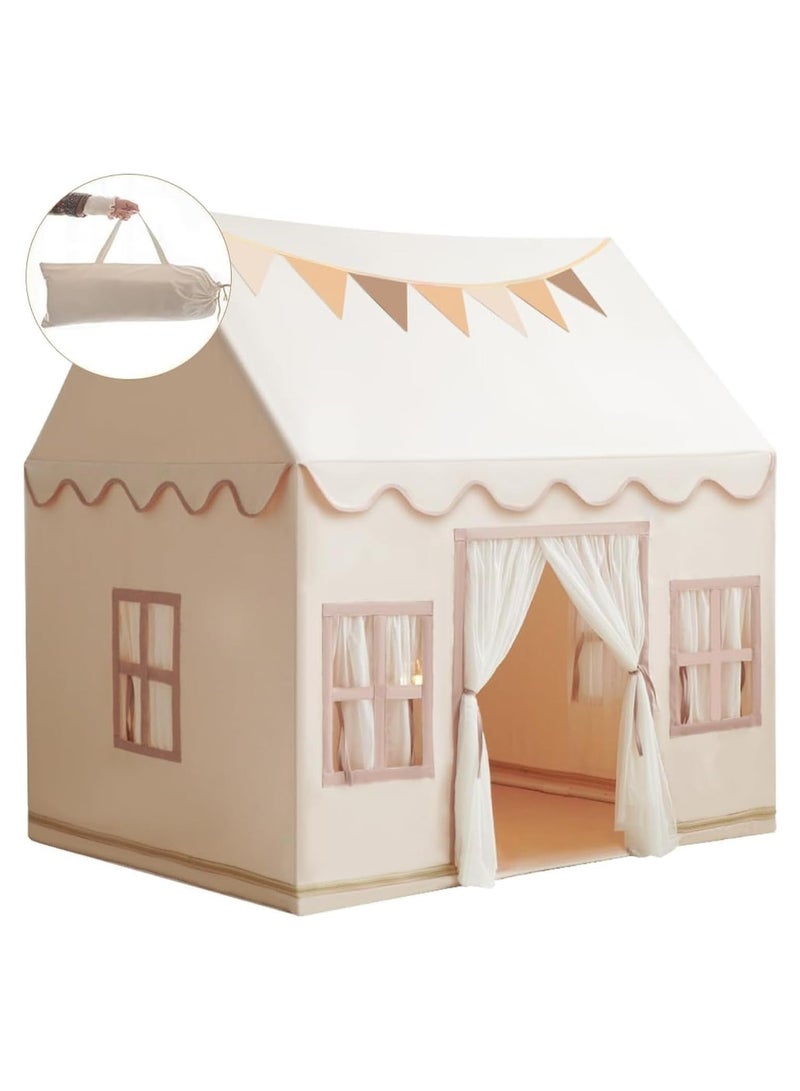 BLOOMING TIME Large Kids Tent Playhouse Basic Mat with Star Lights, Flags and Tote Bags, Kids Play Tent Indoor & Outdoor, Washable Teepee Tent for Boys & Girls, Kids Play House for Toddler  - Image 3
