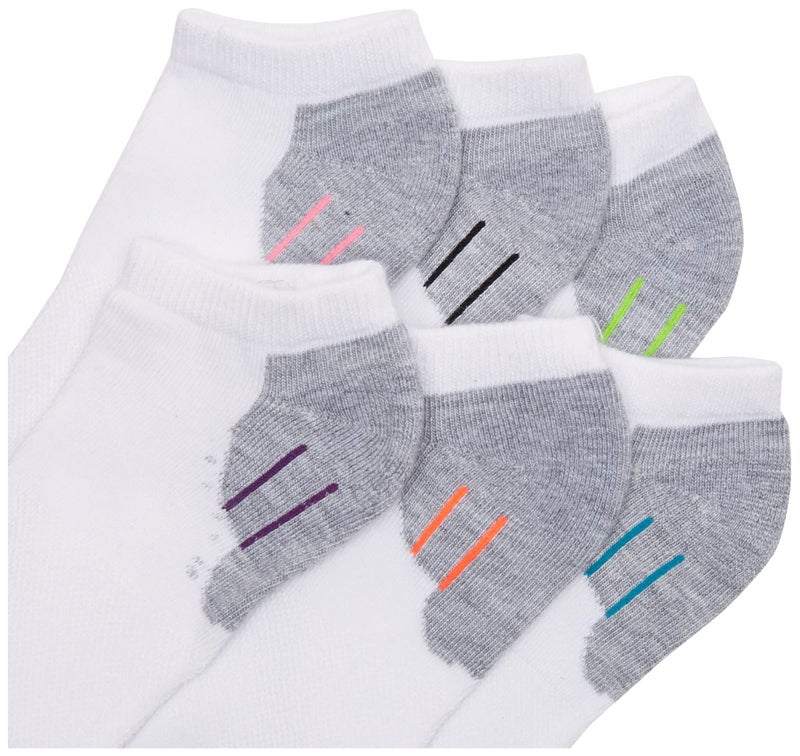 Hanes womens 6-pair Comfort Fit No Show athletic socks, White, 8 12 US - Image 3