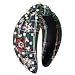 MOLOCH Christmas Headband for Women Chirstmas Accessories Decorations Silver Snowflake Knotted Headband Christmas Crystal Pearl Plaid Head Band Xmas Holiday Party Festive Costume Gifts - Image 2