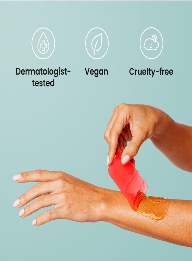 KoluaWax طقم شمع كولوواكس النباتي لإزالة الشعر للنساء والرجال - مناسب لجميع أنواع البشرة والشعر تحت الإبط، البيكيني، البرازيلية، الوجه والساقين - 12 أونصة مع 20 شريط قماش قابل لإعادة الاستخدام وملعقة - إزالة الشعر لبشرة ناعمة - Image 4