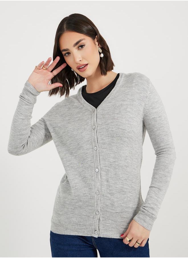 Styli Regular Fit Regular Length Button Down Cardigan  - Image 1