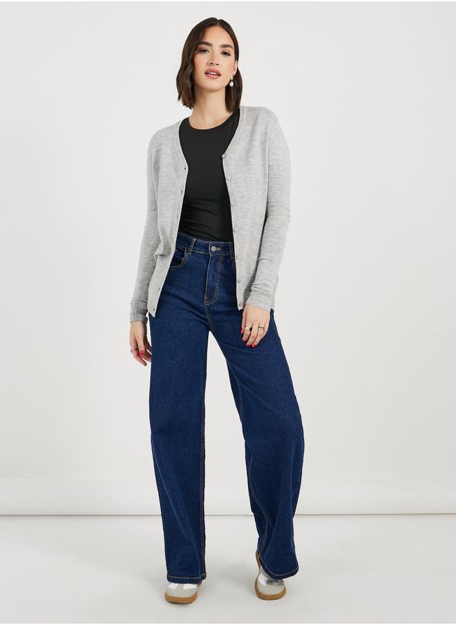 Styli Regular Fit Regular Length Button Down Cardigan  - Image 2