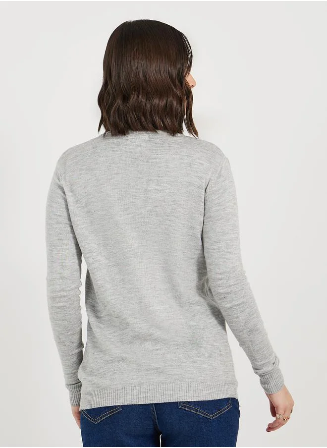 Styli Regular Fit Regular Length Button Down Cardigan