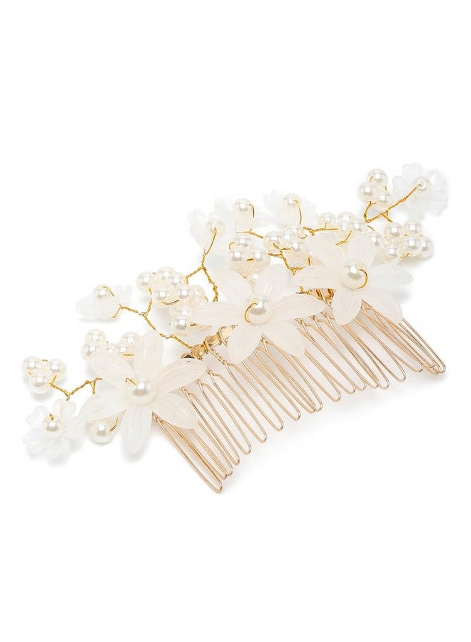 YouBella Jewellery for Women Stylish Hair Comb Hair Pin Hair Accessories for Women and Girls (White) (YBHAIR_41713) - Image 1
