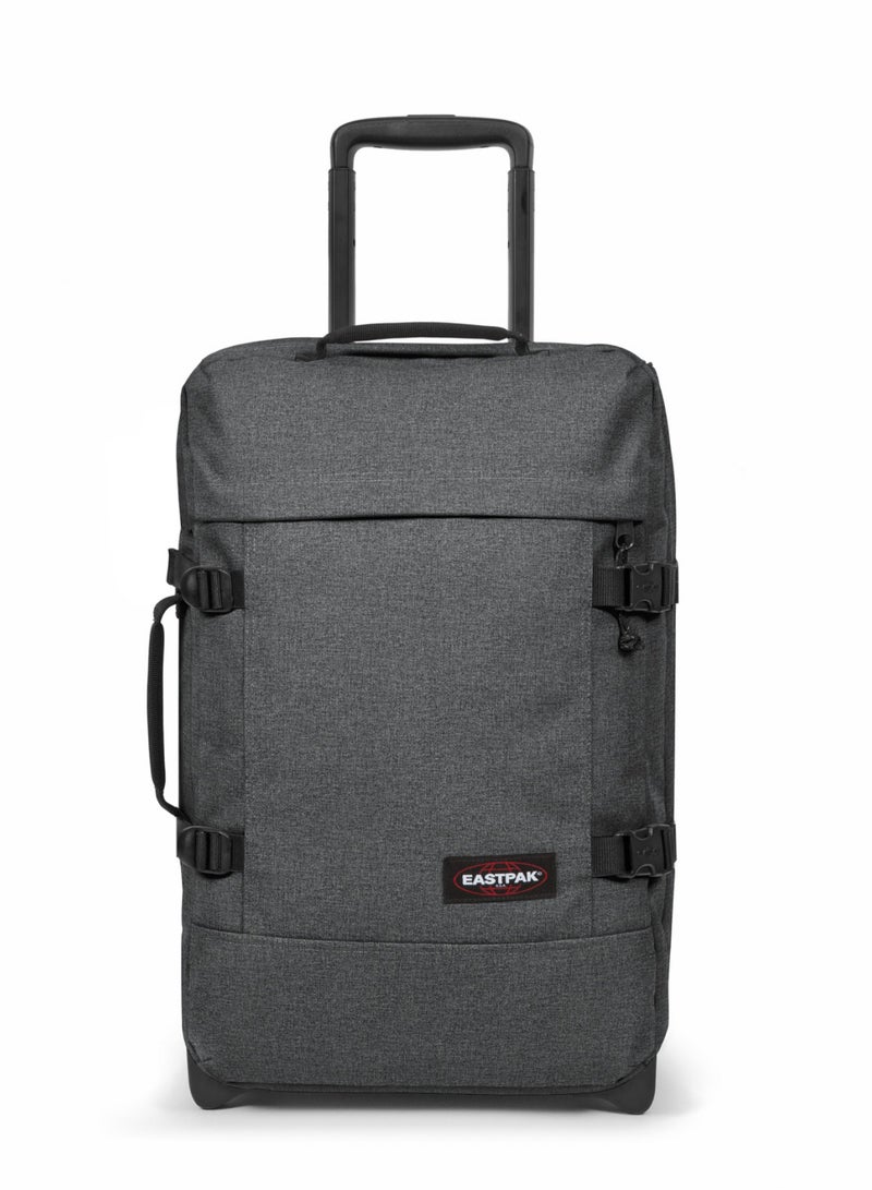 EASTPAK TRANVERZ 2-wheel travel trolley with 2 main compartments Luggage Small Bag Black Denim - Image 1