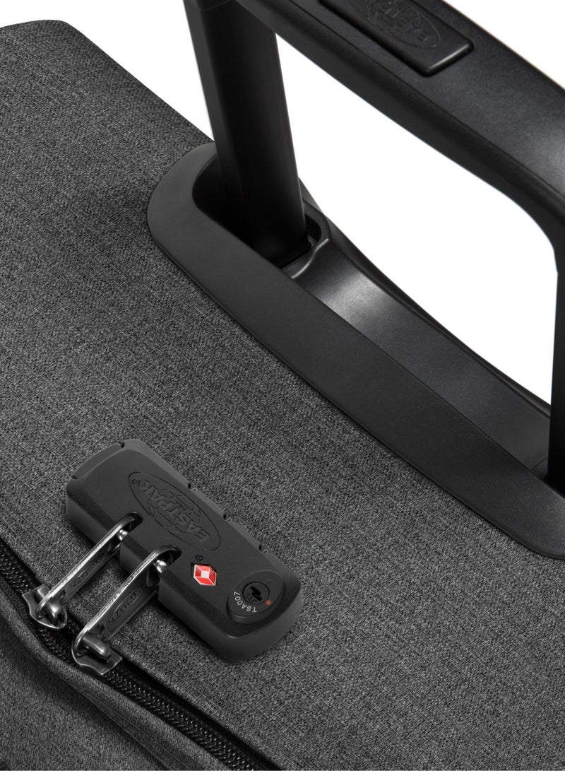 EASTPAK TRANVERZ 2-wheel travel trolley with 2 main compartments Luggage Small Bag Black Denim - Image 4