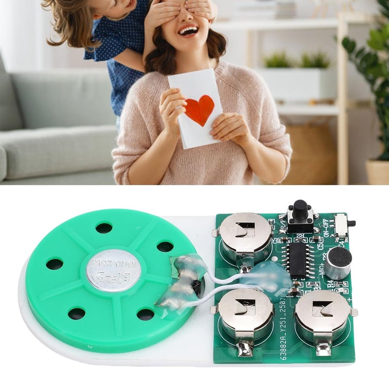 Yunseity Personalized Voice Recording, Battery Powered Sound Recording Module with Speaker, White Voice Greeting Card Album for Crafting, Clear Sound Output for Present Making - Image 5