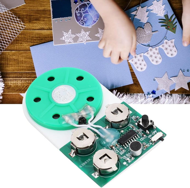 Yunseity Personalized Voice Recording, Battery Powered Sound Recording Module with Speaker, White Voice Greeting Card Album for Crafting, Clear Sound Output for Present Making - Image 3