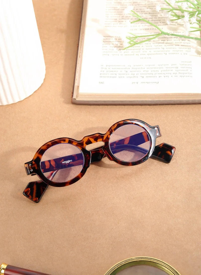 Woggles Designer Printed Round Sunglasses| Men &amp; Women| 100% Uv Protection