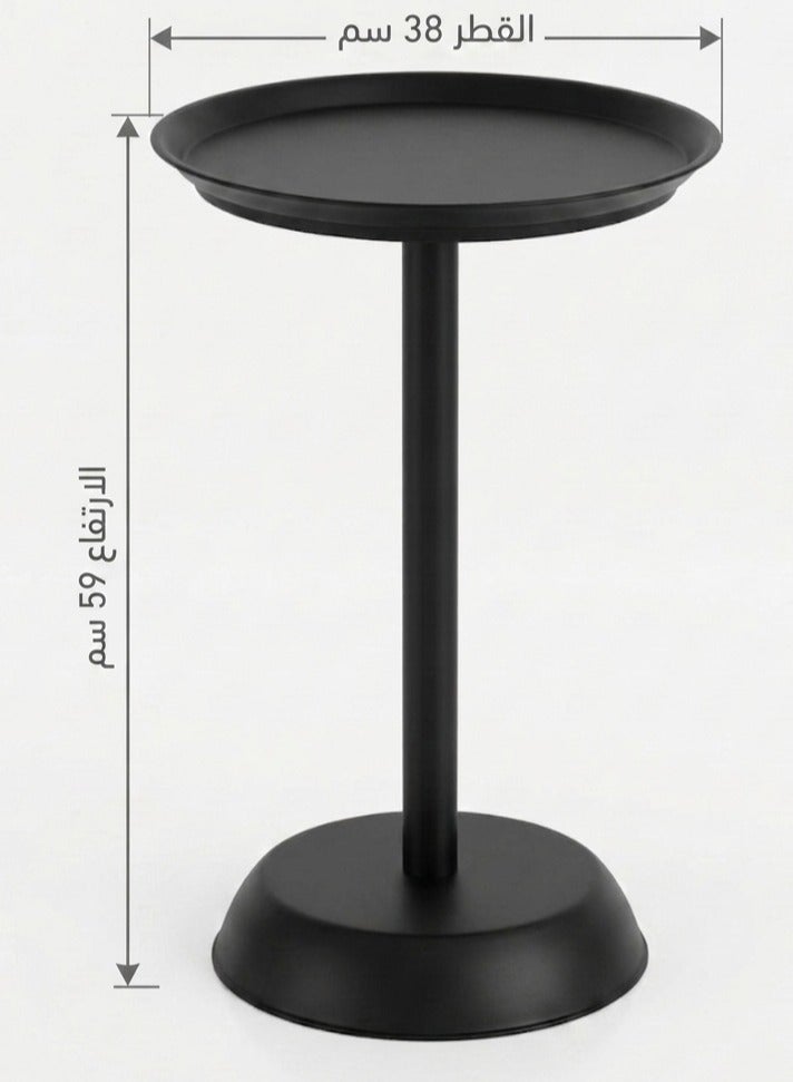 TarafCom Modern side table with a minimalist design - luxurious matte black - Image 4