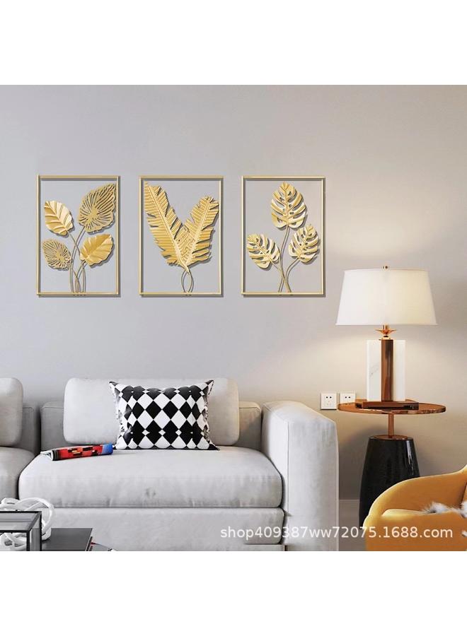 Bluejw Factory Direct Iron Leaf TV Sofa Background Wall Porch Room Wall Pendant Modern Living Room Decoration - Image 2