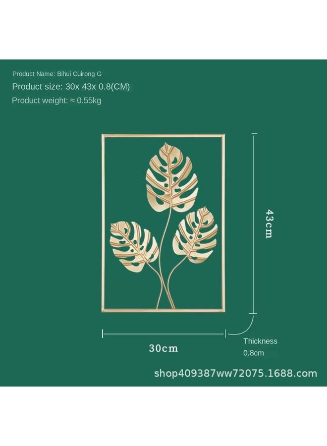Bluejw Factory Direct Iron Leaf TV Sofa Background Wall Porch Room Wall Pendant Modern Living Room Decoration - Image 1