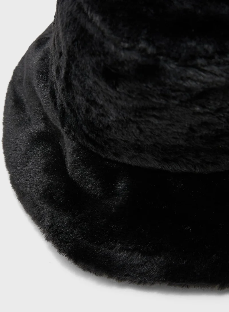 Ginger Faux Fur Bucket Hat