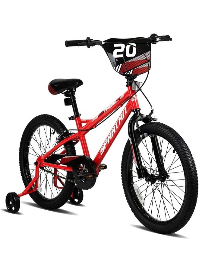 Cyclone Bike | 20 Inch With Training Wheels | Single Speed | Red Color