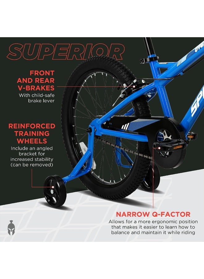 Cyclone Bike | 20 Inch With Training Wheels | Single Speed | Red Color